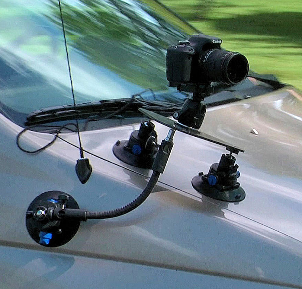 Aozcu Support de caméra à ventouse pour pare-brise et fenêtre de voiture,  support de caméra d'action pour tableau de bord pour GoPro Hero 10 9 8 7 6  5