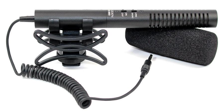 AZDEN SGM-990+i Mono Shotgun Microphone with Selectable Cardioid Pattern